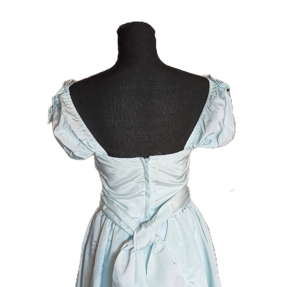 Gunne Sax Vintage Southern Belle Light Blue Prom Dress Size Jr 7 - Picture 4 of 15